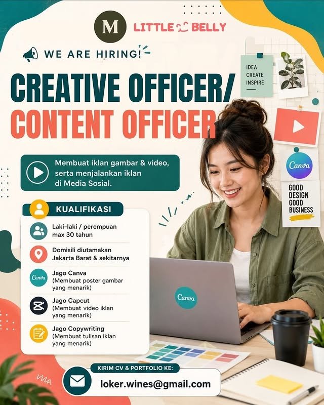 Flyer loker Creative Officer / Content Officer di Little Belly